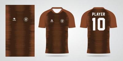 modèle de conception de maillot de chemise de sport marron vecteur