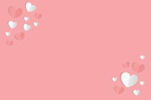 conception de papier carte rose saint valentin vecteur