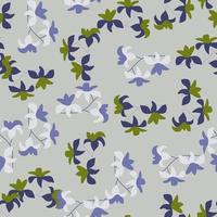 motif floral exotique sans couture avec des formes de fleurs tropicales hawaïennes. toile de fond botanique de couleur grise et verte. vecteur