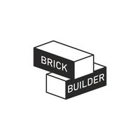 concept de logo de brique pour une entreprise d'architecture vecteur
