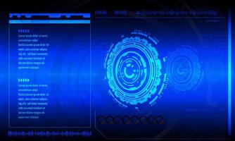 fond de technologie abstraite futuriste. circuit de symbole d'icône. vecteur et illustration. le tableau de bord de verrouillage hud futuriste de science-fiction affiche l'arrière-plan de l'écran de la technologie de réalité virtuelle.