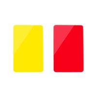 carte de football jaune et rouge réaliste. cartes d'arbitre dans le football. vecteur