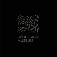 illustration logo graphique vectoriel des lignes de texture de la terre, bon pour le logo géologique