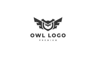 création de logo volant hibou vecteur