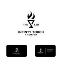 infini torche logo vecteur symbole illustration design