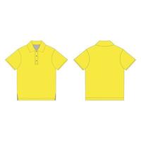 t-shirt polo jaune isolé sur fond blanc. vêtements uniformes. vecteur