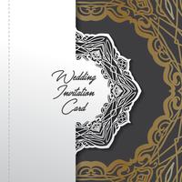 papier d&#39;invitation de mariage coupe le design vecteur