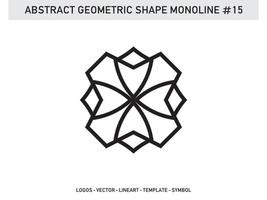 conception de carreaux de forme géométrique abstraite lineart monoline gratuit vecteur