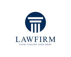Law Firm Pillar Logo Template Vecteur