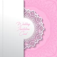 papier d&#39;invitation de mariage coupe le design vecteur