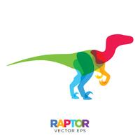 Conception créative de dinosaure Velociraptor, vecteur eps 10