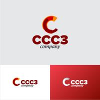 Modèle de conception de logo d&#39;entreprise CCC 3 vecteur