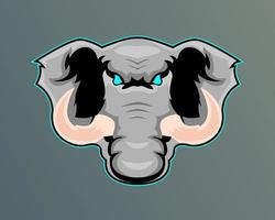 illustration vectorielle conception du modèle de logo esport éléphants pour votre entreprise ou votre entreprise vecteur