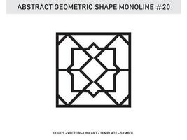 ornement monoline élément géométrique symbole tuile gratuit vecteur