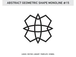 conception de carreaux de forme géométrique lineart monoline abstrait gratuit vecteur