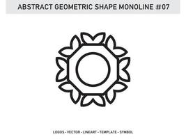 conception de carreaux de forme géométrique monoline vecteur décoratif abstrait gratuit