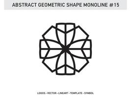 modèle de conception de carreaux géométriques monoline lineart abstrait sans soudure vecteur