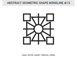 modèle de conception de carreaux géométriques monoline lineart abstrait sans soudure vecteur