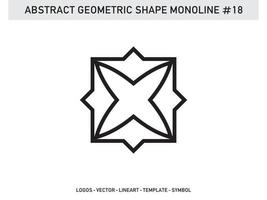 conception de tuiles lineart de forme géométrique monoligne moderne vecteur