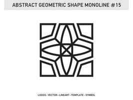 modèle de conception de carreaux géométriques monoline lineart abstrait sans soudure vecteur