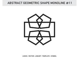 modèle de forme abstraite géométrique monoline lineart sans soudure vecteur