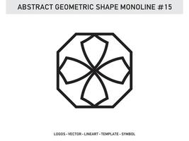 modèle de conception de carreaux géométriques monoline lineart abstrait sans soudure vecteur