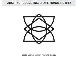 modèle de forme abstraite géométrique monoline lineart sans soudure vecteur