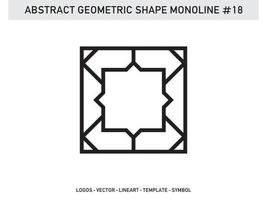 conception de tuiles lineart de forme géométrique monoligne moderne vecteur