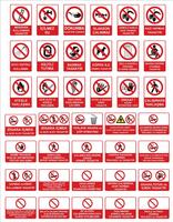 Modèles de signalisation turcs, panneau de signalisation de danger, panneau d&#39;interdiction, panneaux de sécurité et de santé au travail, panneau d&#39;avertissement, panneau d&#39;urgence en cas d&#39;incendie. pour autocollants, affiches et autres su vecteur