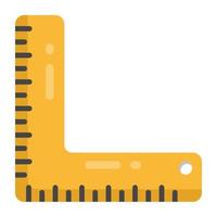 icône d'outil de mesure au design plat, vecteur d'échelle l