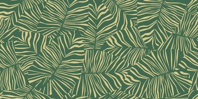 modèle sans couture de feuilles de palmier tropical. texture botanique exotique. fond d'écran sans couture de feuille de jungle. vecteur