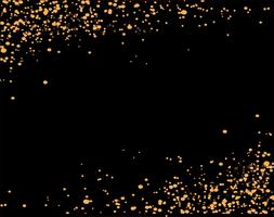 chutes d&#39;eau paillettes d&#39;or sparkle-bubbles particules de champagne étoiles concept de vacances bonne année fond noir. vecteur