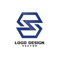 vecteur de conception de logo de ligne de lettre s