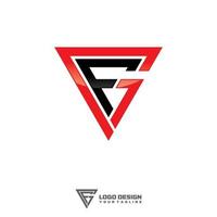 création de logo initial gf vecteur