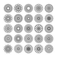 ensemble de vecteurs d'éléments de conception en spirale abstraite vecteur