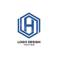 création de logo h hexagone vecteur