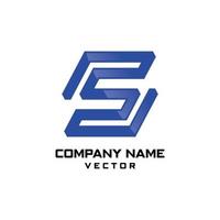 création de logo symbole ligne s vecteur
