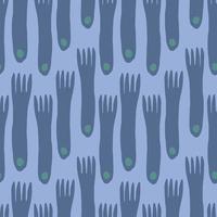 fourchette main dessiner un fond de motif sans couture. design scandinave minimaliste vecteur