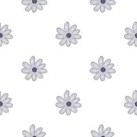 doodle motif sans couture ditsy. impression de camomille dessinée à la main. ornement floral abstrait vecteur