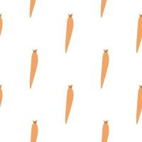 toile de fond de carottes doodle. modèle sans couture de carotte dessiné à la main sur fond blanc. vecteur