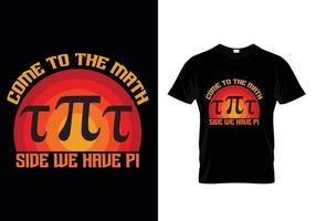 venez du côté maths nous avons la conception de t-shirt pi vecteur