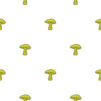 motif harmonieux d'automne décoratif avec petit imprimé de champignons leccinum scabrum vert pâle. vecteur