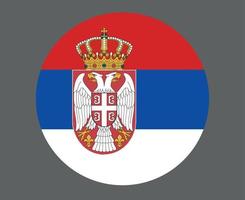 drapeau serbie europe nationale emblème icône illustration vectorielle élément de conception abstraite vecteur