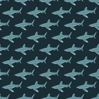 modèle sans couture de requin océanique de style scandinave. fond d'animaux marins. illustration vectorielle pour enfants textile drôle. vecteur