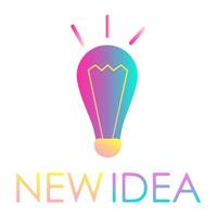 concept de design d'idée. idée créative. site de création de logo. vecteur