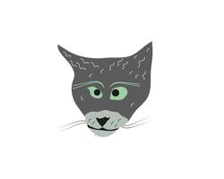 illustration vectorielle de chat en colère vecteur