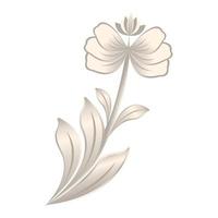 produits de gypse floral tissage de stuc isolé fond blanc vecteur