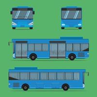 vue latérale de l'autobus bleu de thaïlande. illustration vectorielle eps10 vecteur