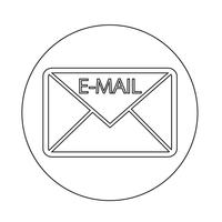 icône de symbole de courrier électronique vecteur