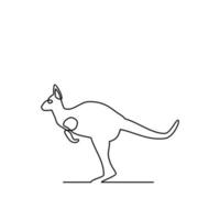 dessin d'animal kangourou. des modèles pour vos conceptions. illustration vectorielle vecteur